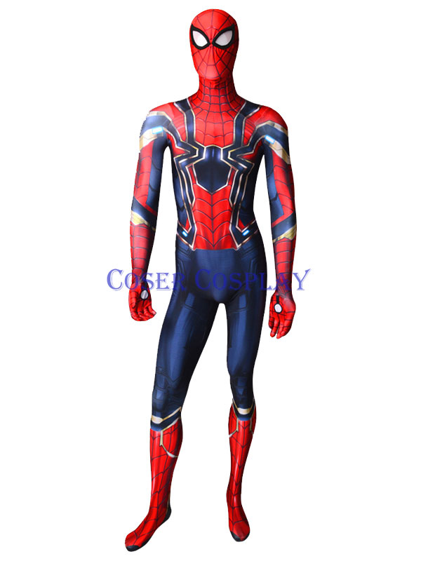 2019 Iron Spiderman Zentai Suit Cosplay Costume 0806